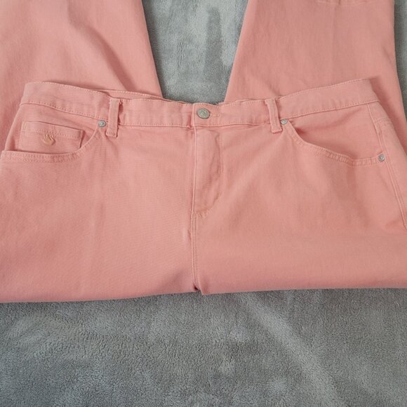 Gloria Vanderbilt Amanda Womens Jeans 18W Plus Capri Orange Denim Zip Fly CAP11E - Picture 3 of 10
